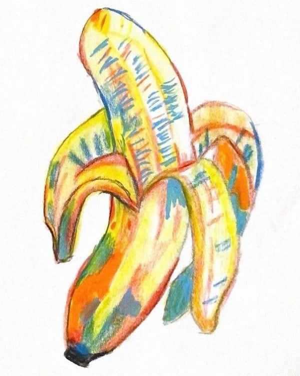 Banana trippy drawing