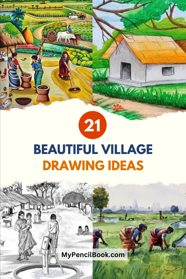 21 Beautiful Village Drawing Ideas
