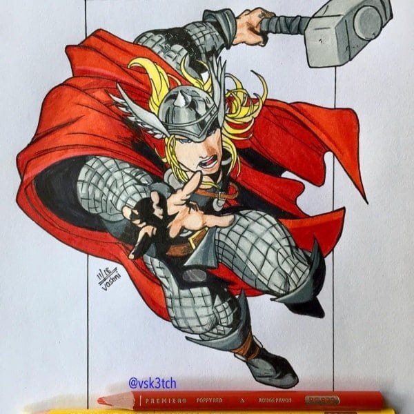 21 Mind-Blowing Thor Drawing Ideas