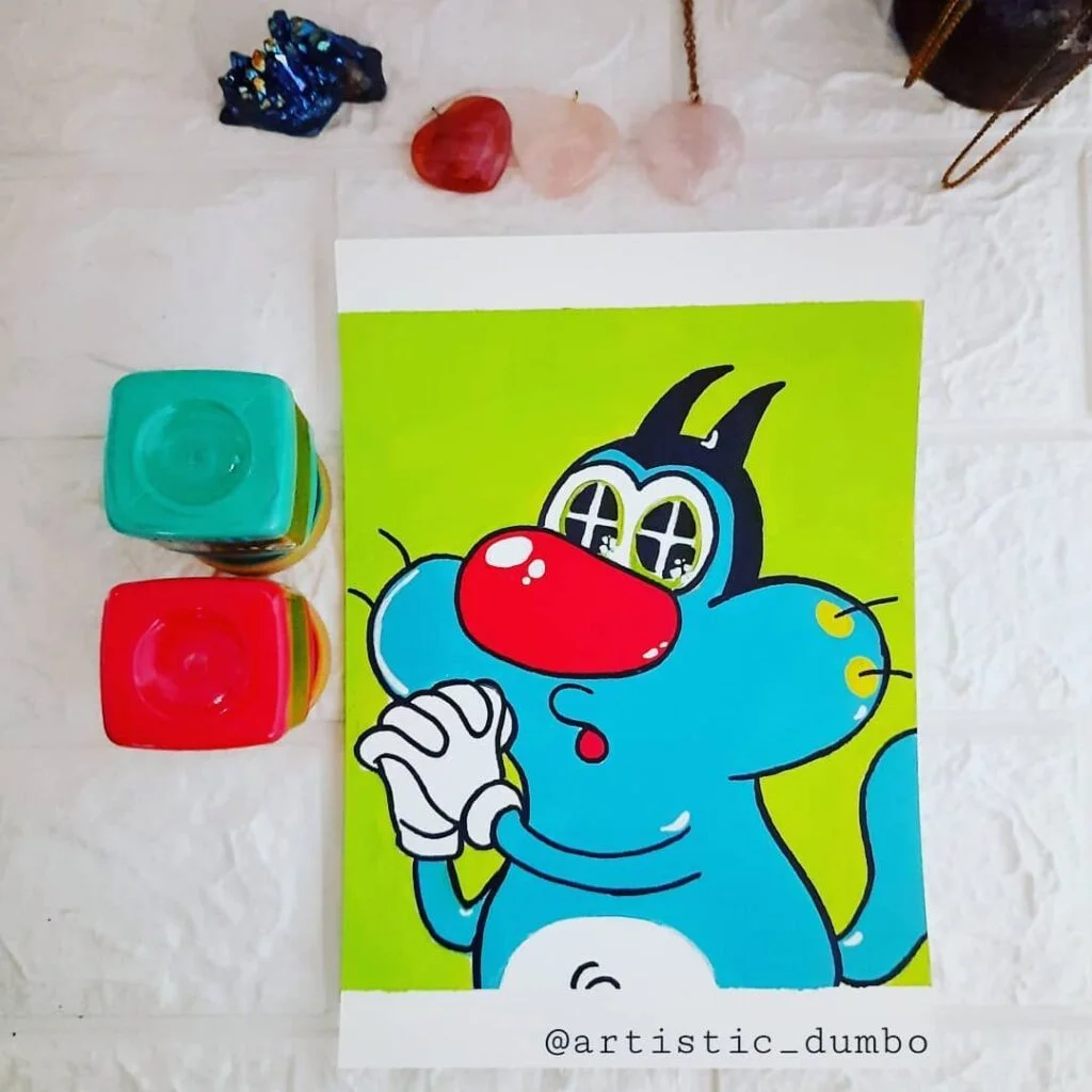 24 Lovely Cartoon Drawings Ideas Blue Oggy