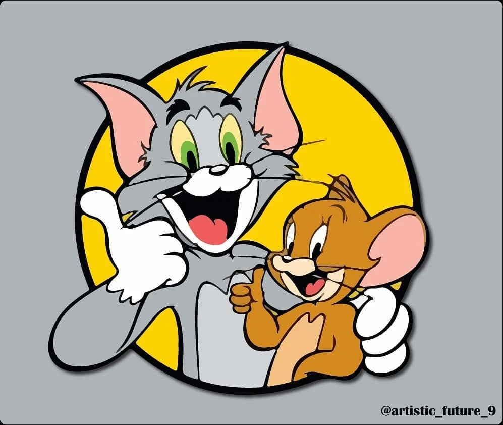 24 Lovely Cartoon Drawings Ideas Tom and jerry digital pic