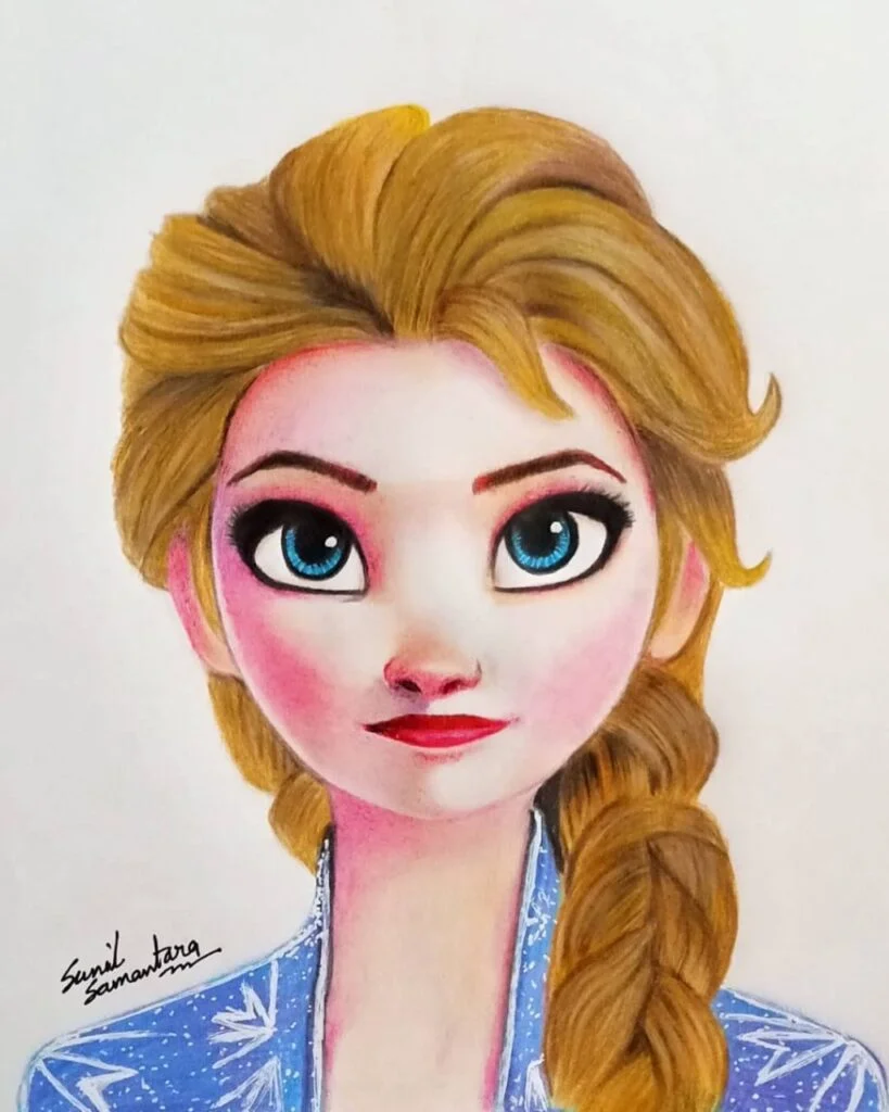 24 Lovely Cartoon Drawings Ideas Elsa blonde hair pic