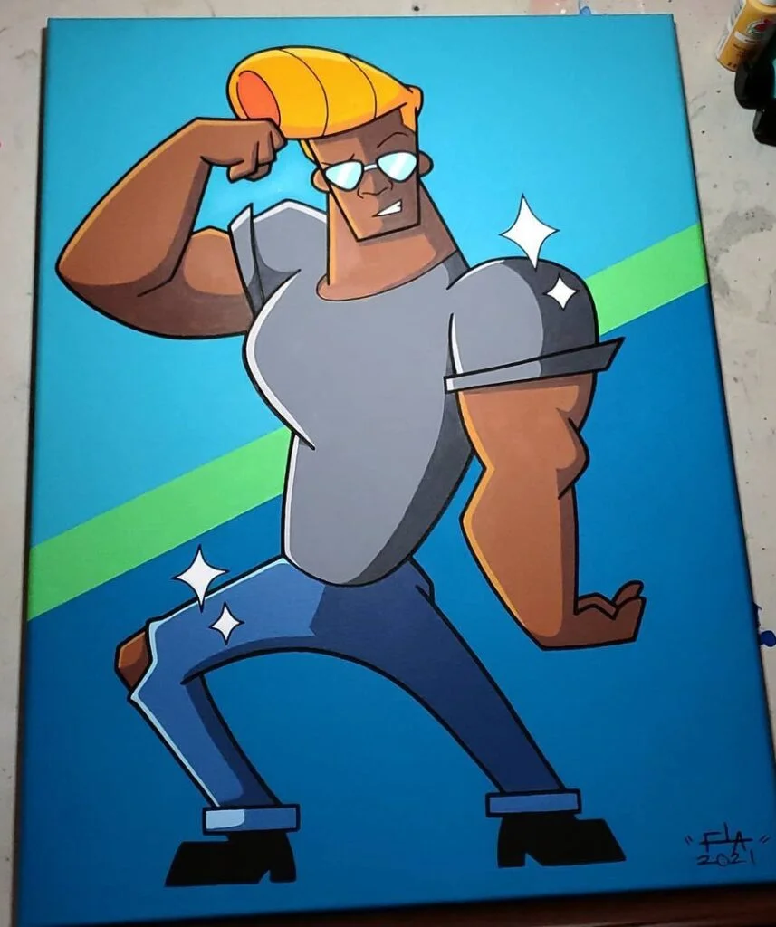 24 Lovely Cartoon Drawings Ideas Johnny bravo painting