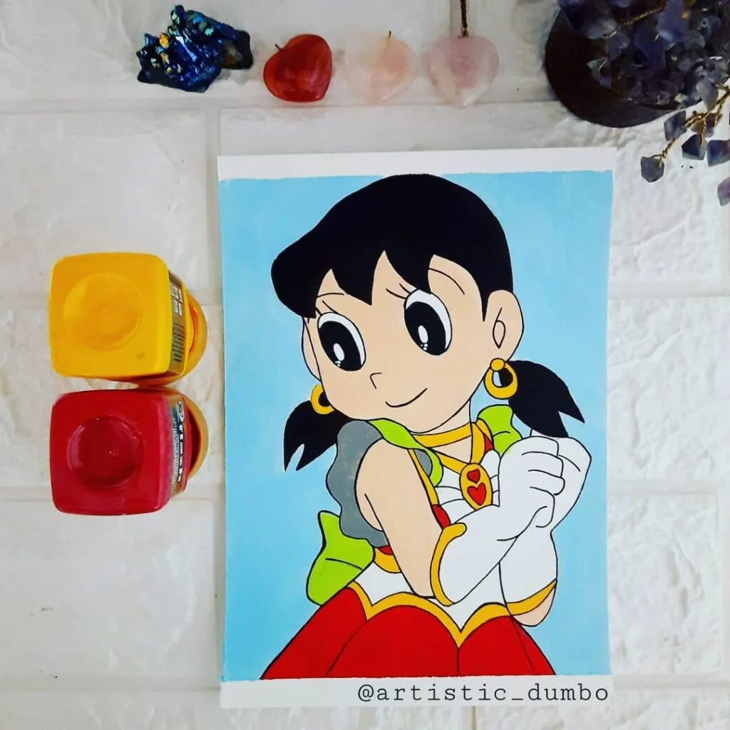 24 Lovely Cartoon Drawings Ideas Shizuka acrylic picture