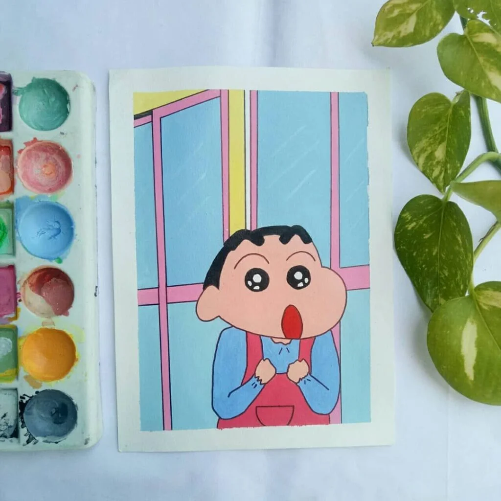 24 Lovely Cartoon Drawings Ideas shin chan Painting