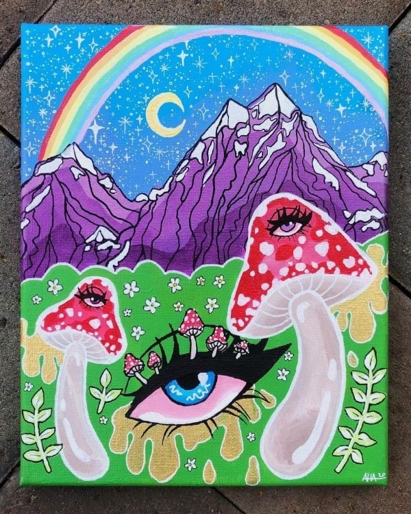 11 Relaxing Ideas For Cute Easy Stoner Paintings