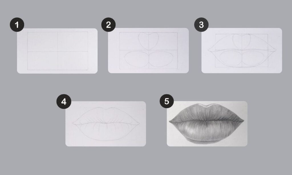 How to Draw Lips lips drawing all steps