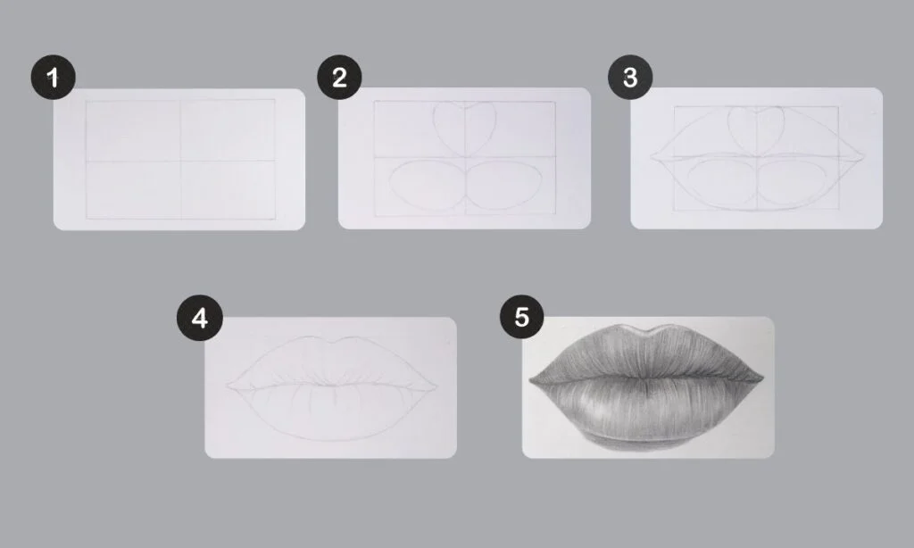 How to Draw Lips lips drawing all steps