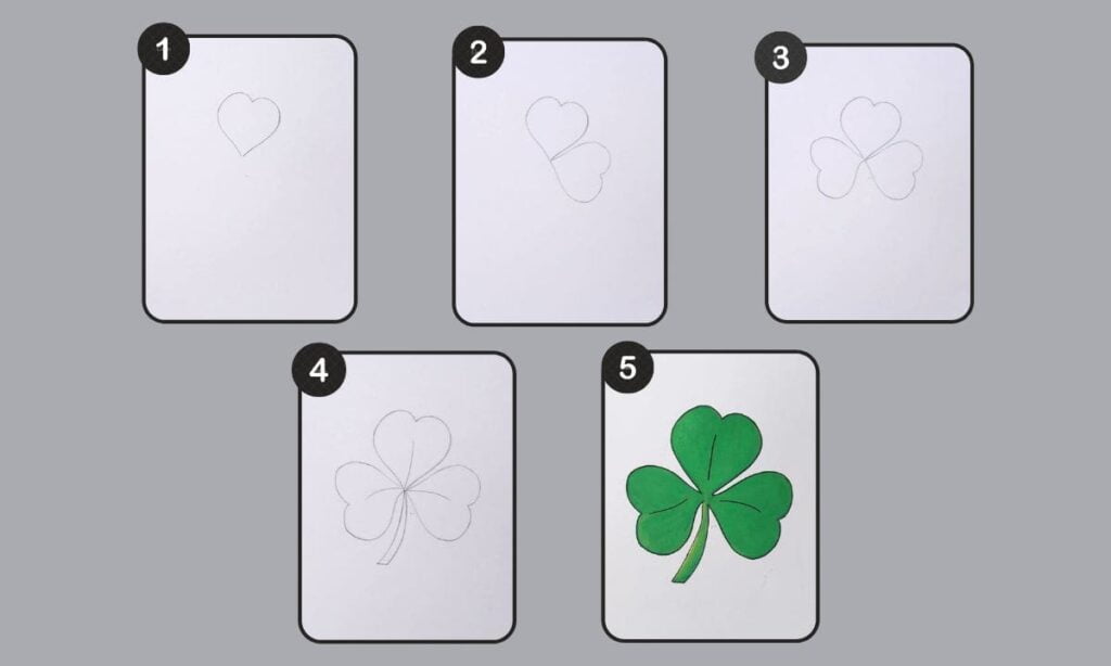 How To Draw Shamrock For Kids