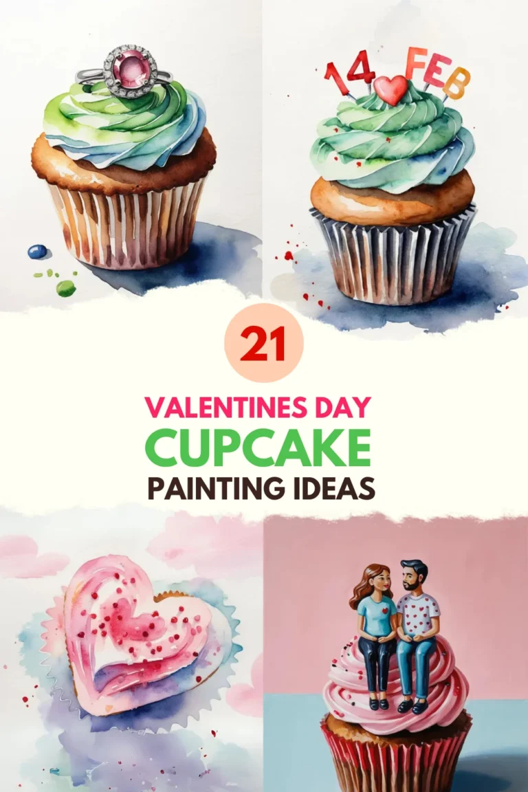 Valentines Day Cupcake Painting Ideas poster