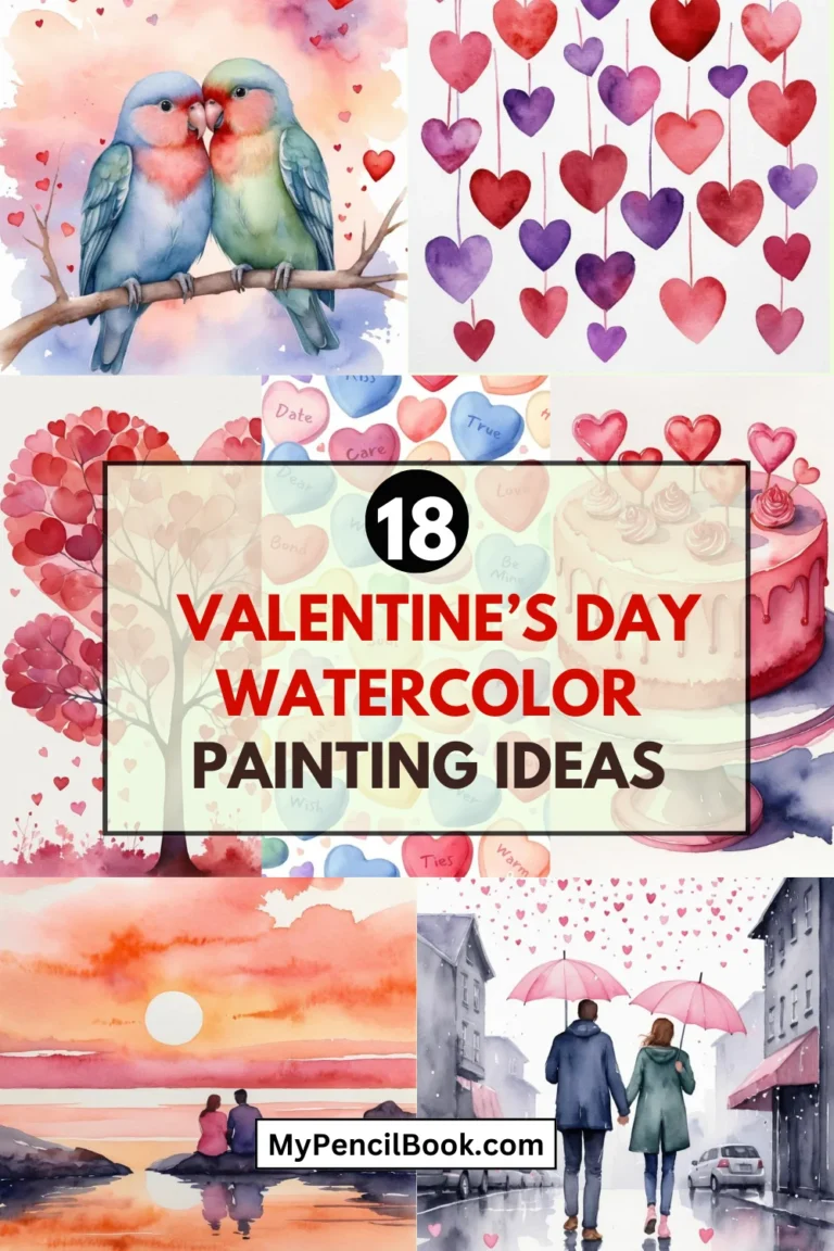 18 Valentines Day Watercolor painting ideas