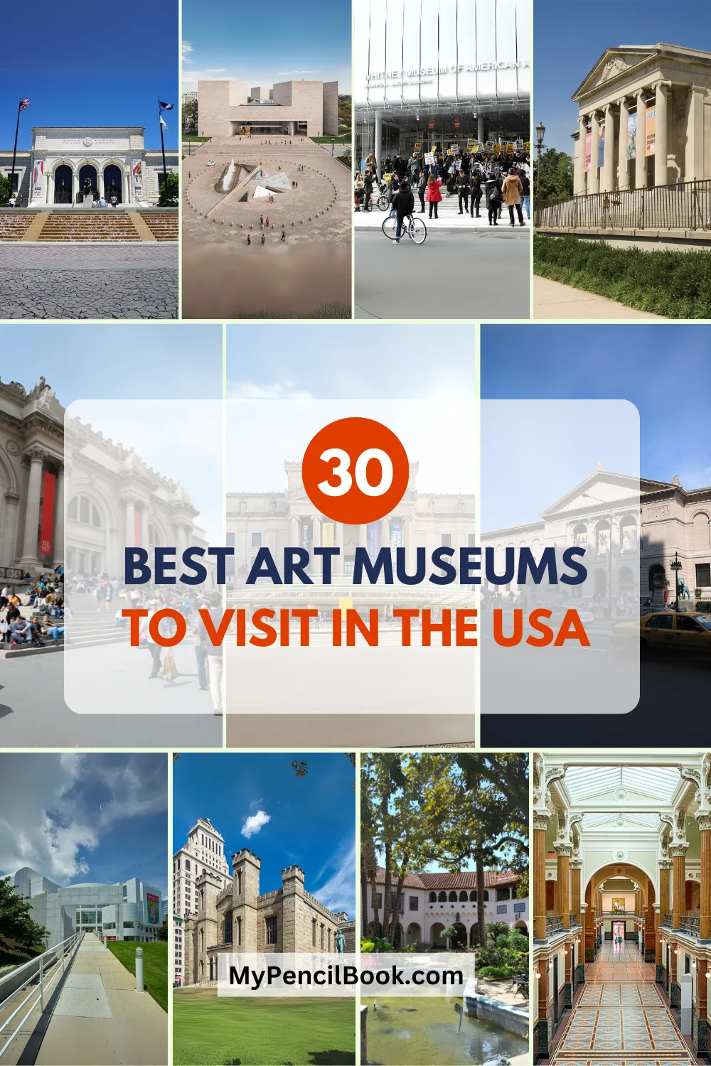 30 Best Art Museums to Visit in the USA 30 Best Art Museums to Visit in USA Poster
