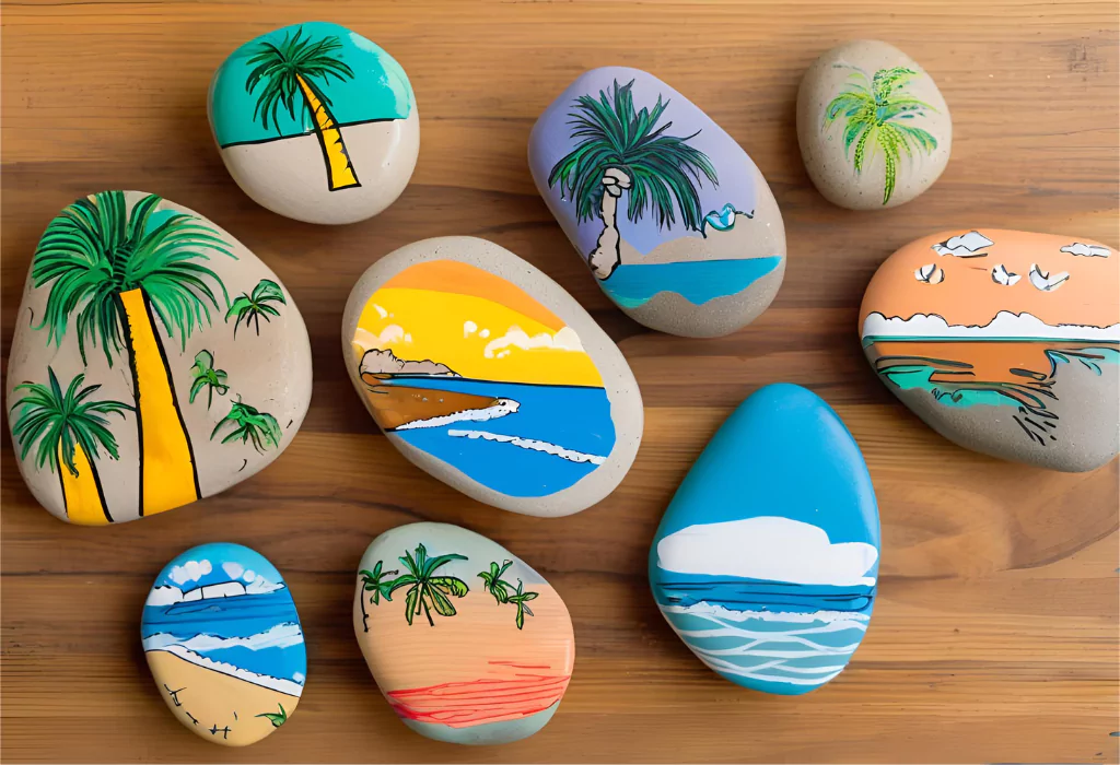 10 Easy Summer Beach Craft Ideas for Kids beach memory stones 682987307dc5b