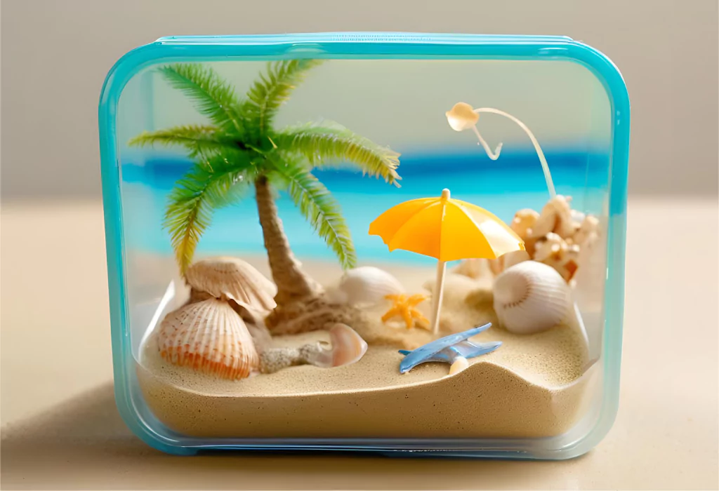 10 Easy Summer Beach Craft Ideas for Kids diy mini beach in a box 68298737266b7