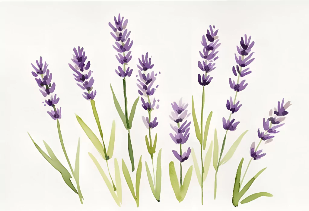 12 Easy Watercolor Summer Floral Paintings lazy lavender sprigs 6829823783371