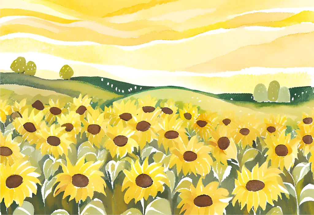 15 Easy Summer Canvas Painting Ideas (You Can't Resist) sunflower field at noon 6829838e7638f