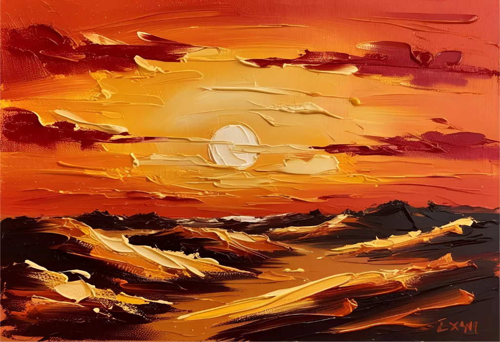 10 Unique Ways to Capture Sunset in Your Art texture to show warmth 68298306ecf6c