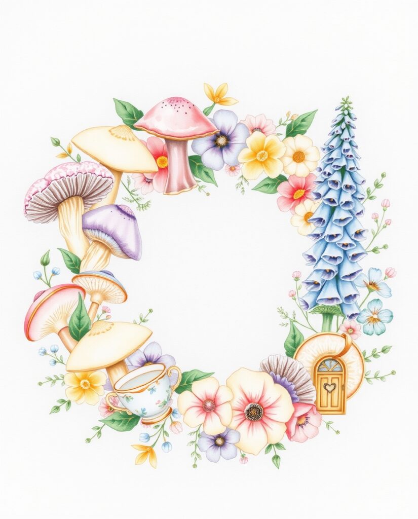 Flux Schnell A delicate dreamy watercolor wreath of intricatel 0