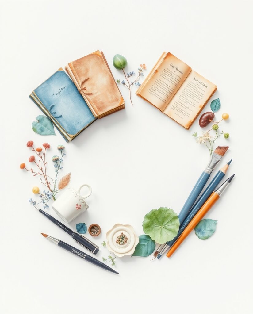 Flux Schnell A delicate personal symbolic watercolor wreath co 1