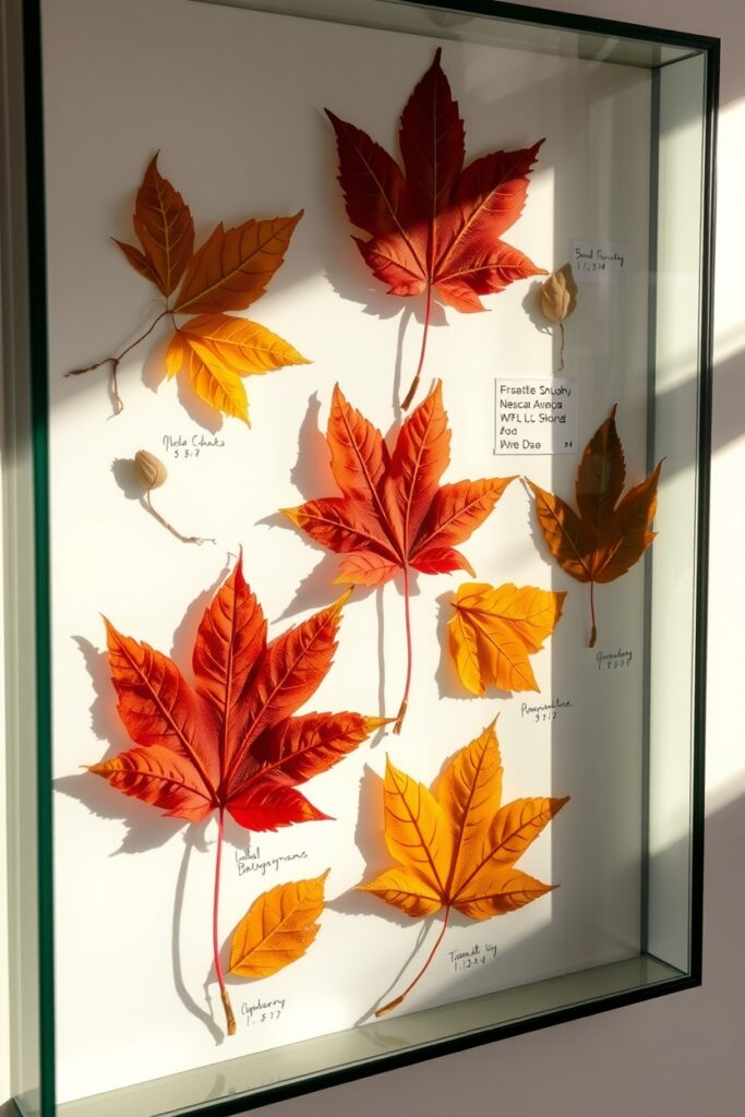 18 Easy Fall Leaf Art Project Ideas (That Actually Feel Fresh) Flux Schnell A delicately preserved collection of autumn leave 3 1