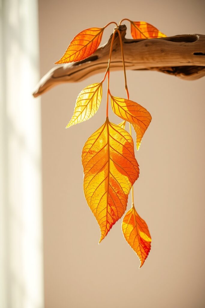 18 Easy Fall Leaf Art Project Ideas (That Actually Feel Fresh) Flux Schnell Goldenhued autumn leaves delicately painted and h 3