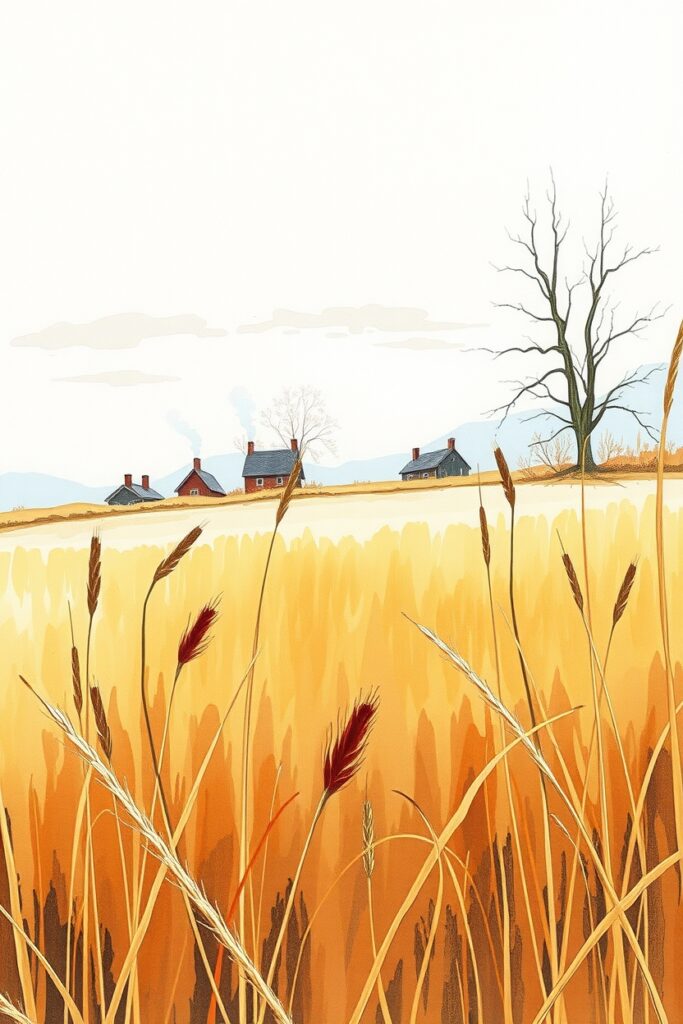 Flux Schnell Late autumn meadow with dry golden grass swaying 1