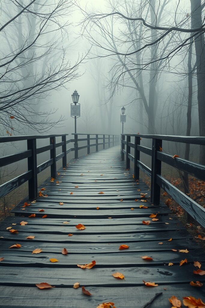 Flux Schnell Mysterious autumn watercolor scene with a worn ol 1