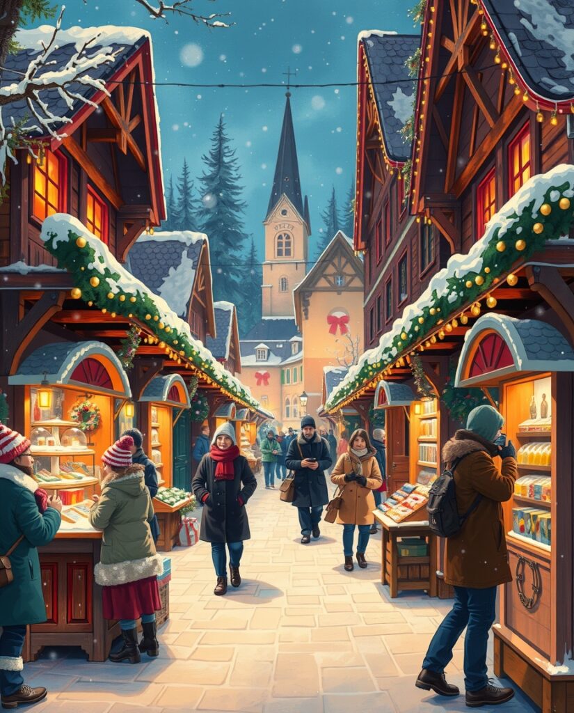 20 Vintage Christmas Art Ideas to Try This Year Flux Schnell a stunning illustration of Illustrated Christmas 3