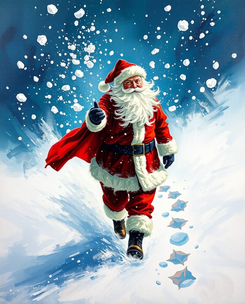 Flux Schnell bold acrylic painting Oil painting of Santa Claus 2 1