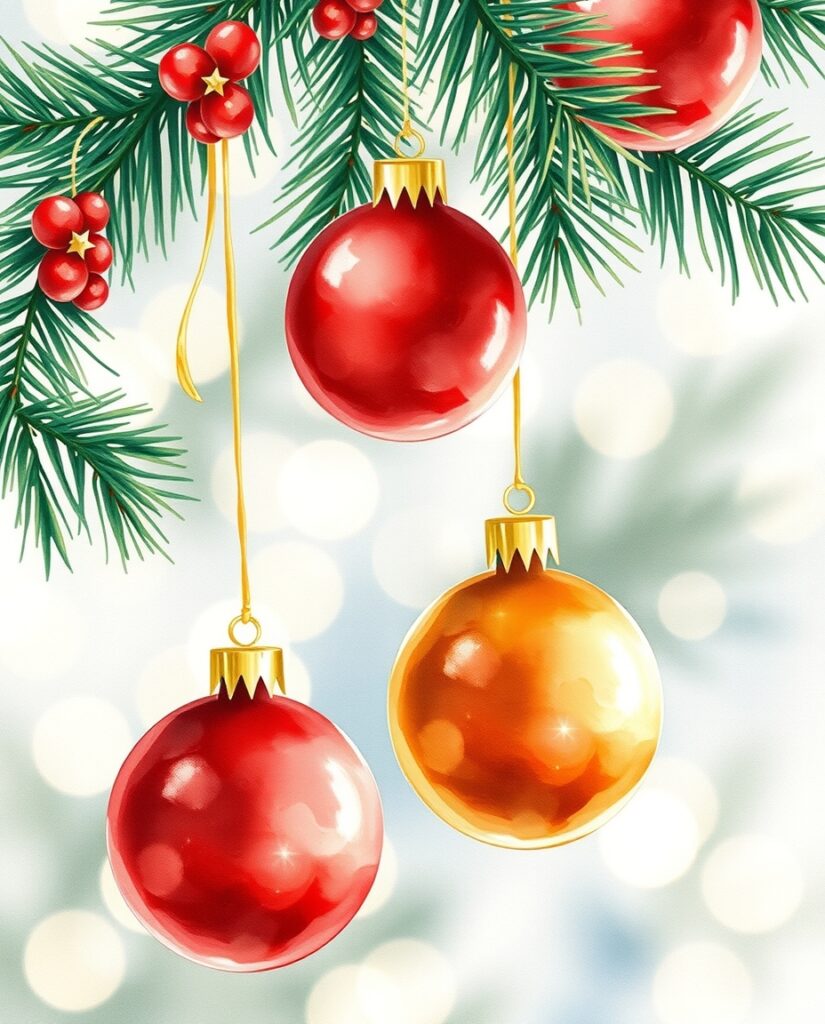 20 Beginner-Friendly Christmas Watercolor Ideas Flux Schnell delicate watercolor painting A watercolor illustr 2