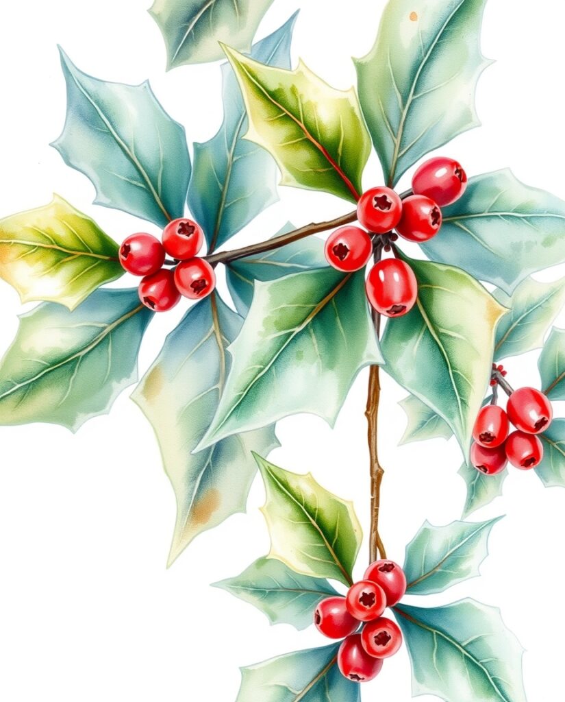 20 Beginner-Friendly Christmas Watercolor Ideas Flux Schnell delicate watercolor painting Detailed watercolor 2
