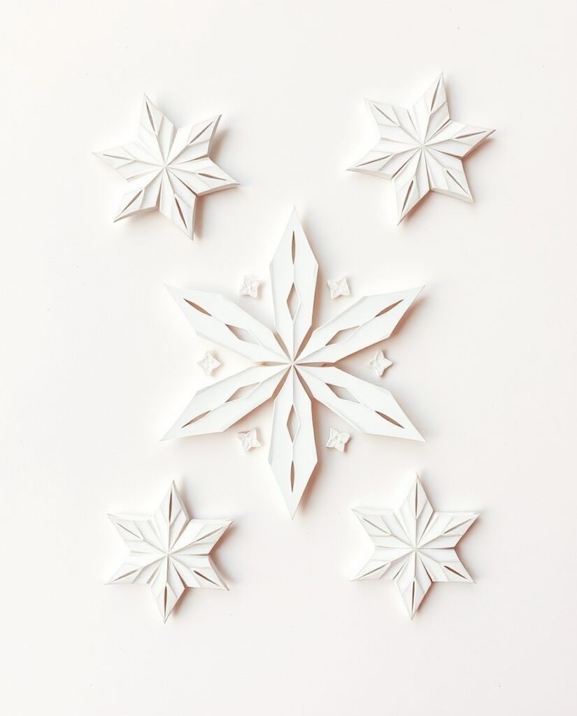 11 Meditative Christmas Art Pattern Ideas Flux Schnell delicate watercolor painting Handcut paper starin 3