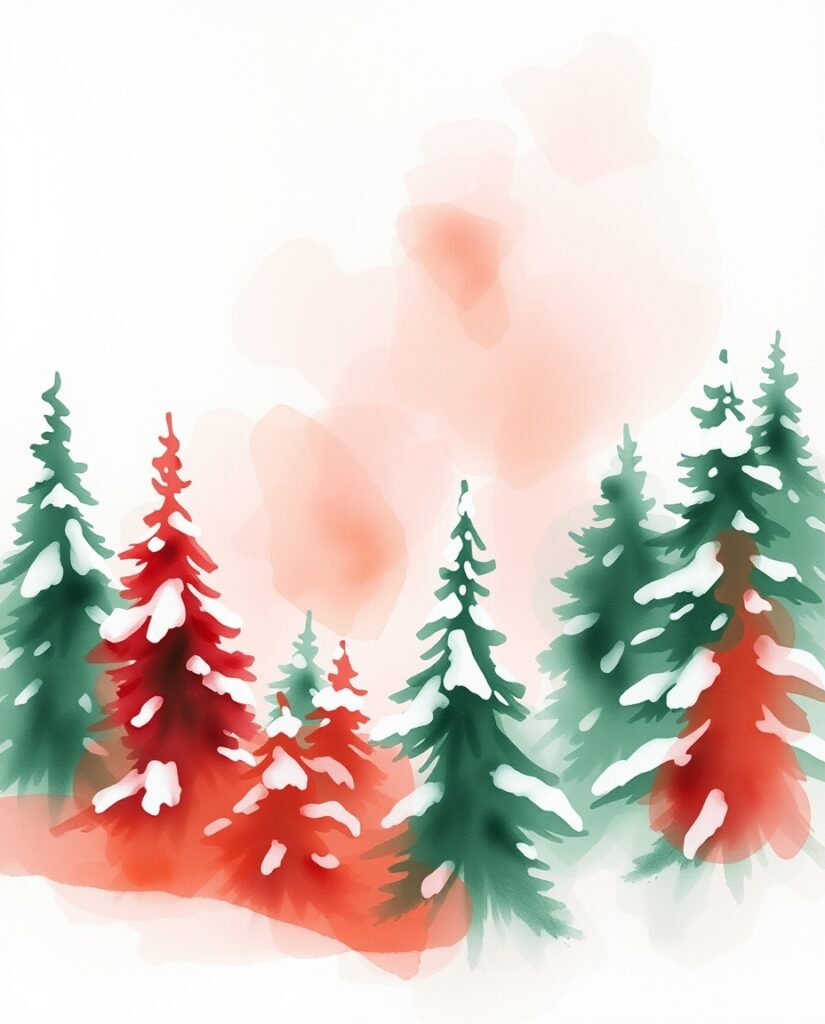 15 Magical Christmas Wallpaper Ideas Flux Schnell delicate watercolor painting Soft watercolor land 2
