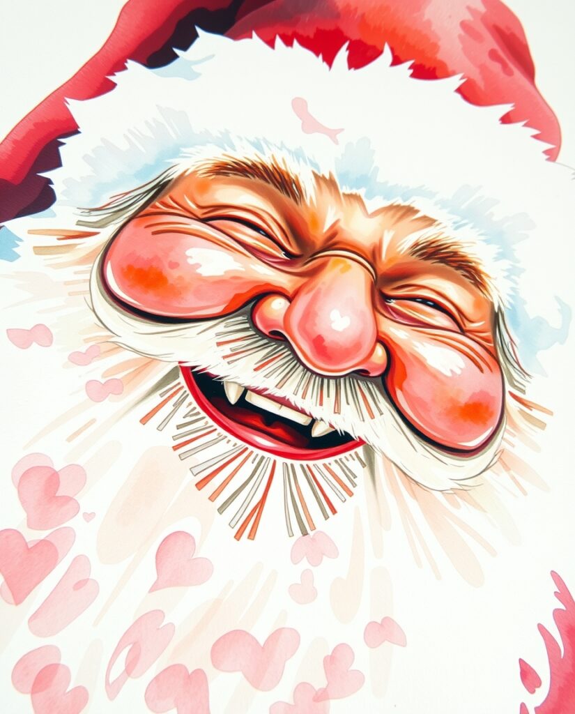 18 Easy Santa Watercolor Ideas for Beginners Flux Schnell delicate watercolor painting Vibrant watercolor c 1