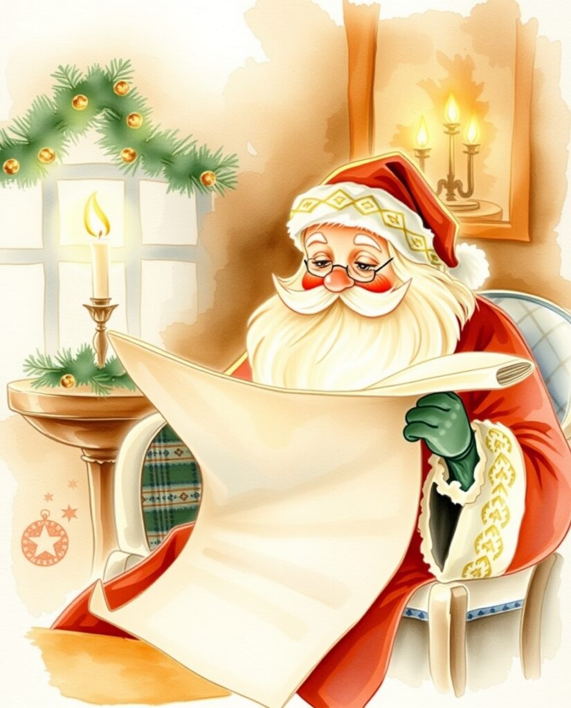 18 Easy Santa Watercolor Ideas for Beginners Flux Schnell delicate watercolor painting Watercolor illustrat 2