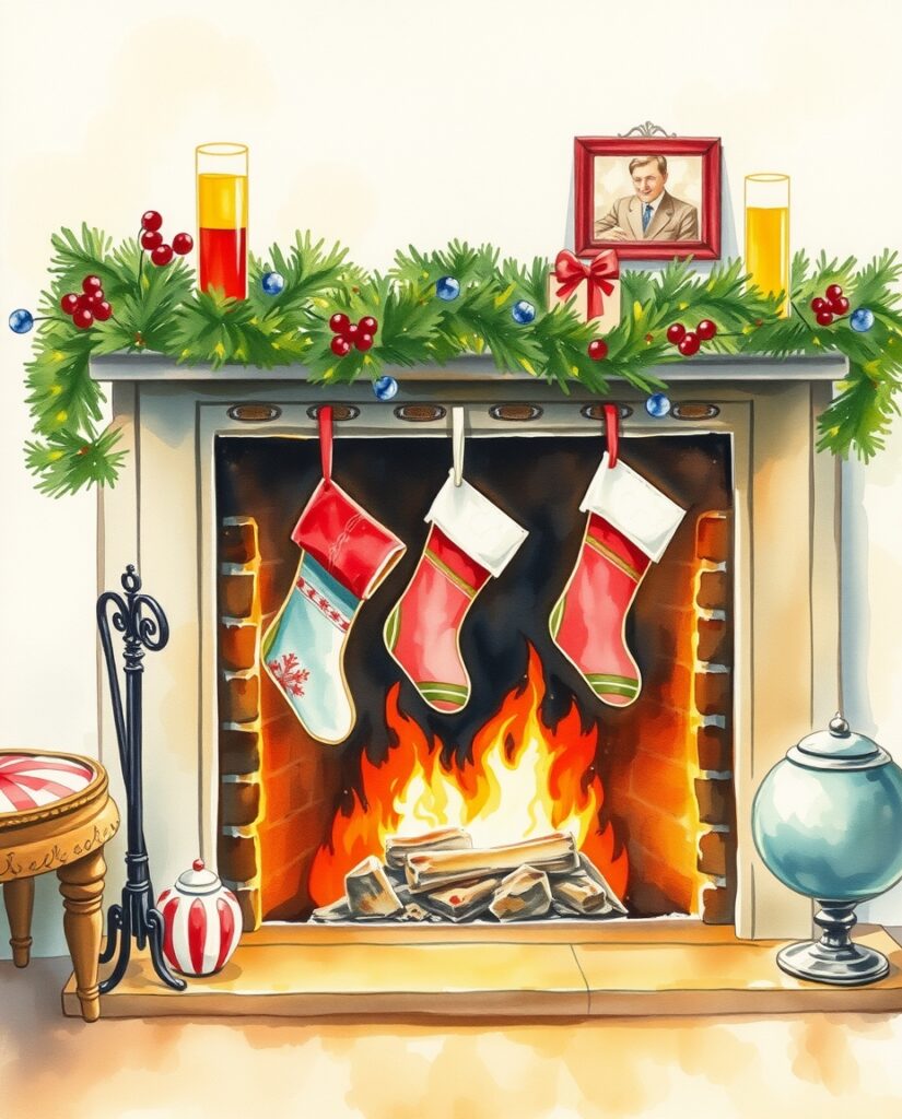 20 Vintage Christmas Art Ideas to Try This Year Flux Schnell delicate watercolor painting Watercolor painting 0 1 1