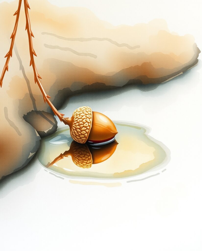 18 Calm Pine Cone and Acorn Painting Ideas Flux Schnell delicate watercolor painting Watercolor painting 3 2