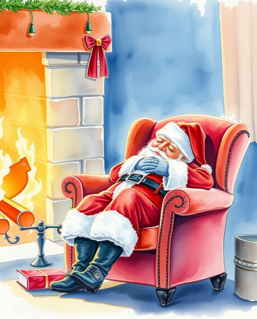 18 Easy Santa Watercolor Ideas for Beginners Flux Schnell delicate watercolor painting Watercolor scene of 1 1