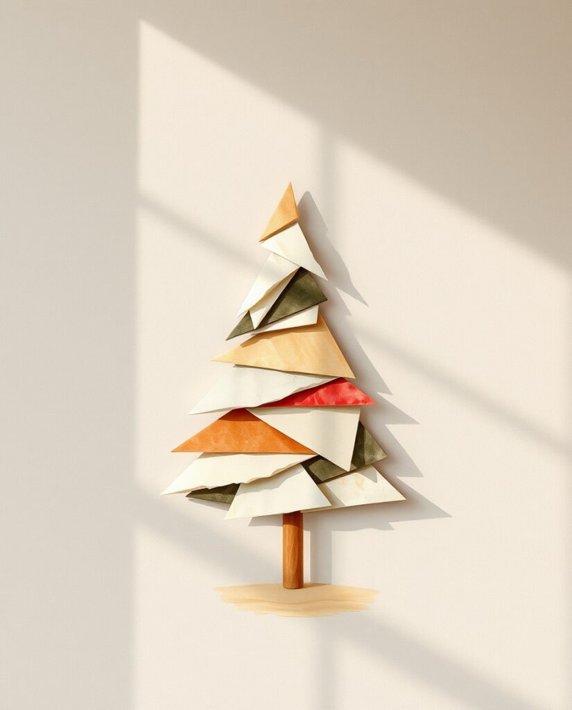 15 Minimalist Christmas Tree Art Ideas Flux Schnell delicate watercolor painting featuring a minimali 3 1
