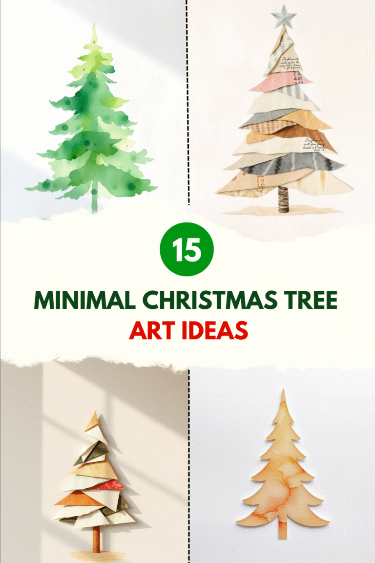 Minimal Christmas tree art ideas 1
