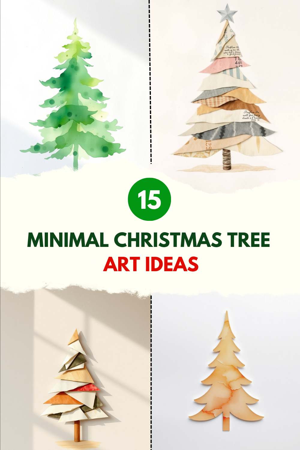 15 Minimalist Christmas Tree Art Ideas Minimal Christmas tree art ideas 1