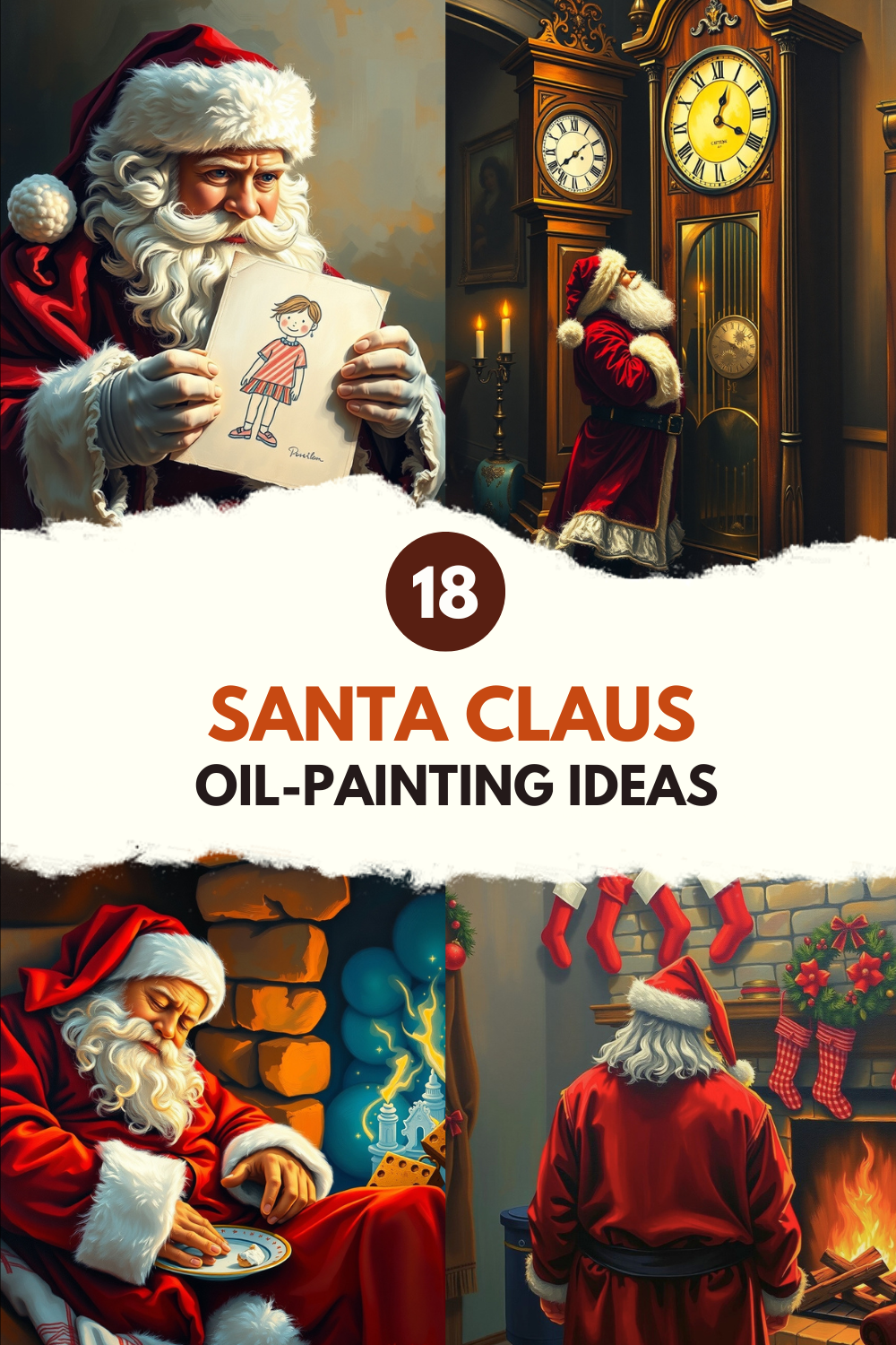 Santa Claus oil painting ideas