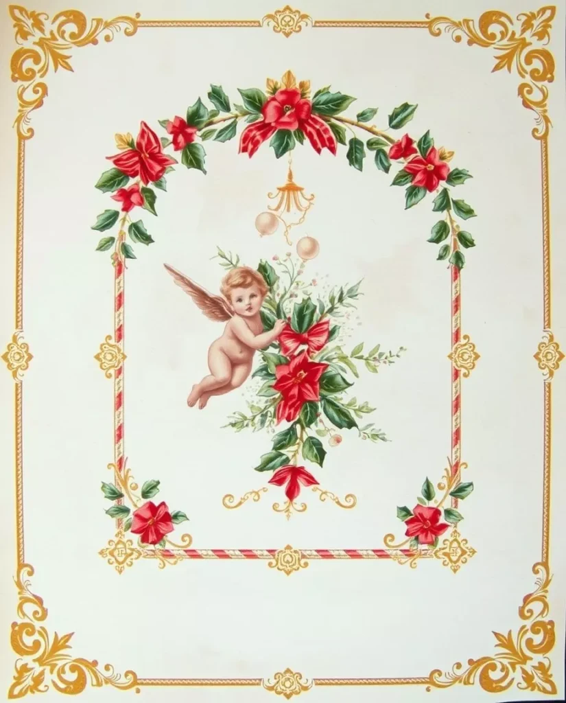 20 Vintage Christmas Art Ideas to Try This Year flux schnell delicate watercolor painting watercolor painting 2 3 68fb360884be6