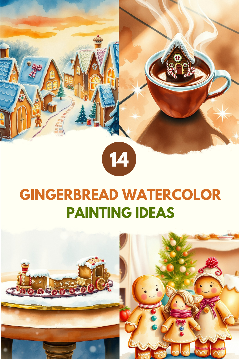 15 gingerbread watercolor painting ideas