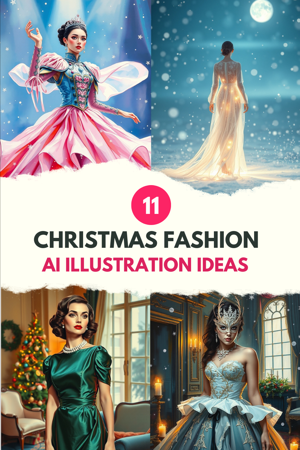 Christmas fashion AI illustration