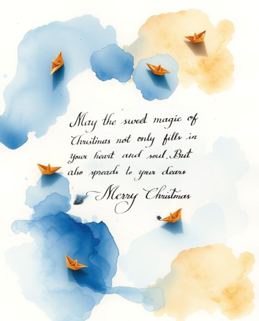 Christmas watercolor text