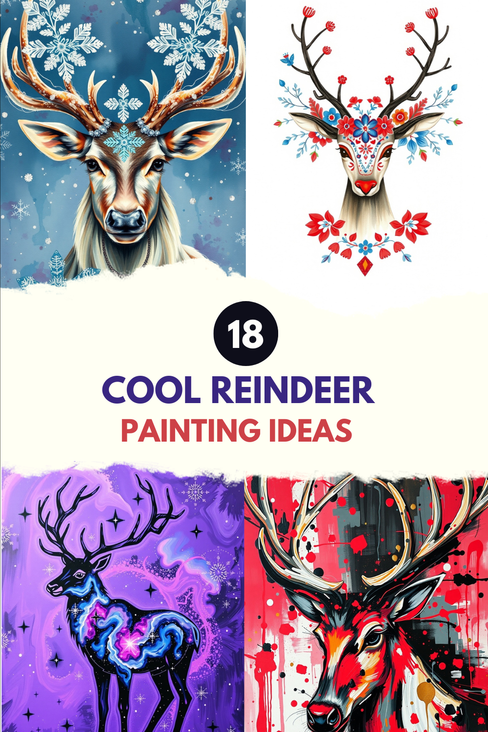 Cool reindeer painting ideas