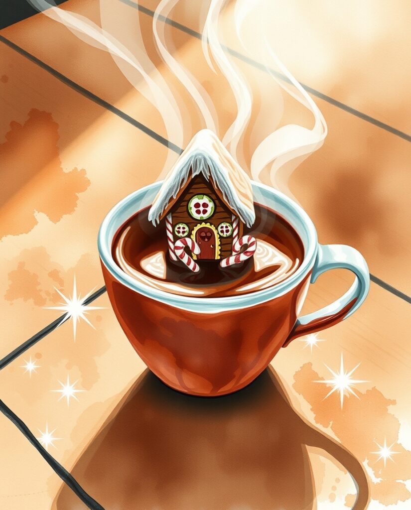 Flux Schnell A delicate watercolor painting of a steaming coco 3