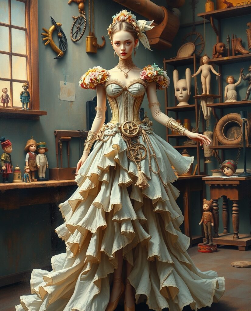 Flux Schnell bold acrylic painting Avantgarde fashion concept 0