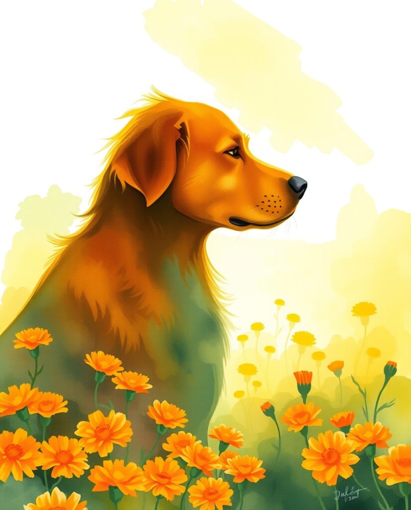 Flux Schnell delicate watercolor painting Silhouette of a gold 3